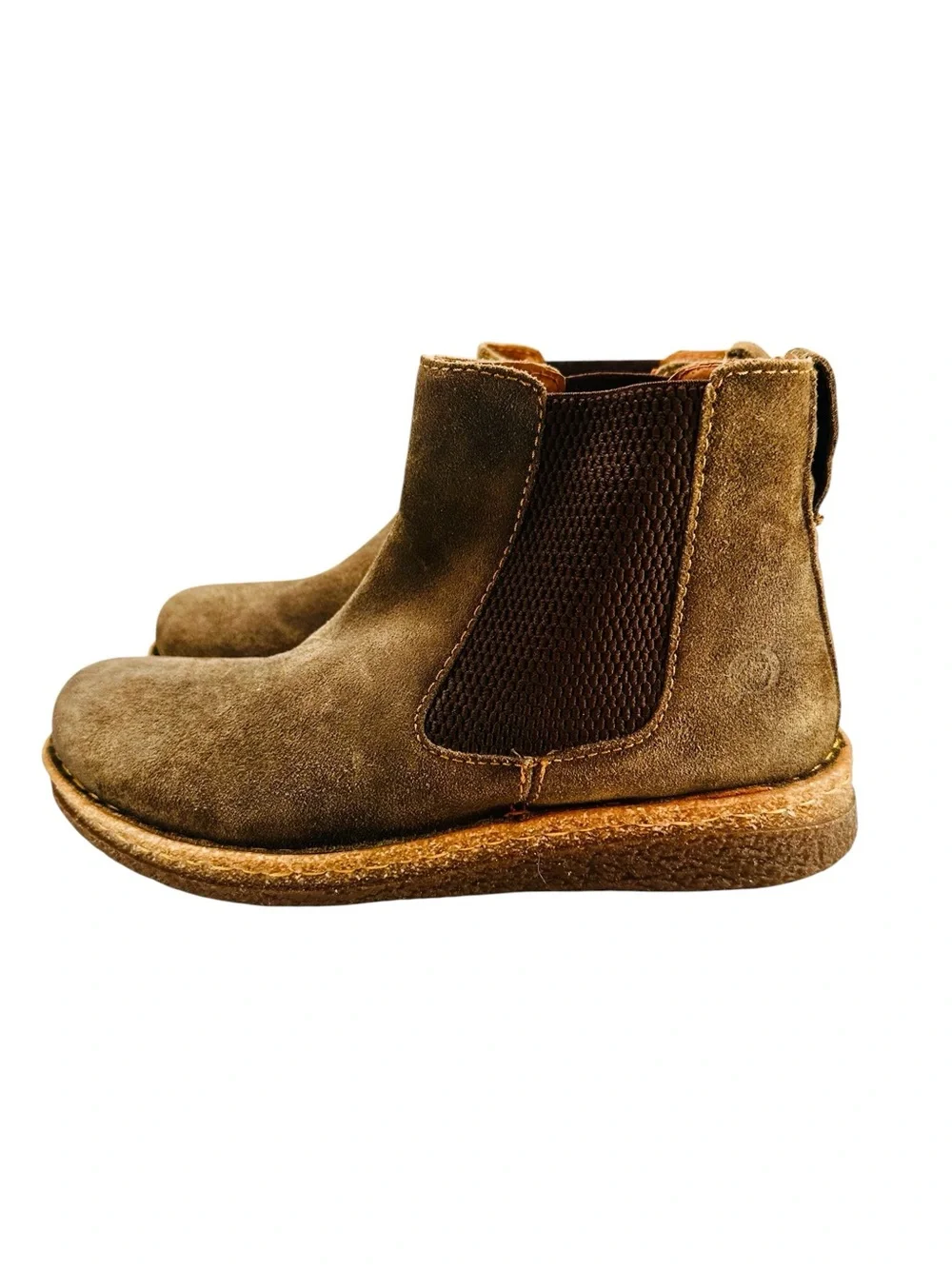 Born Faline Taupe Boots Women's 8.5 Leather Ankle Booties